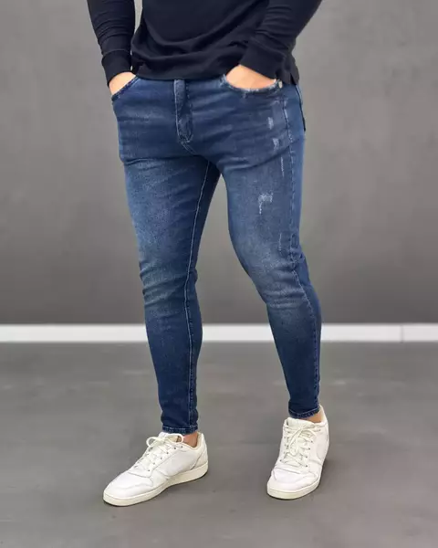 Calça Skinny Jeans Escura