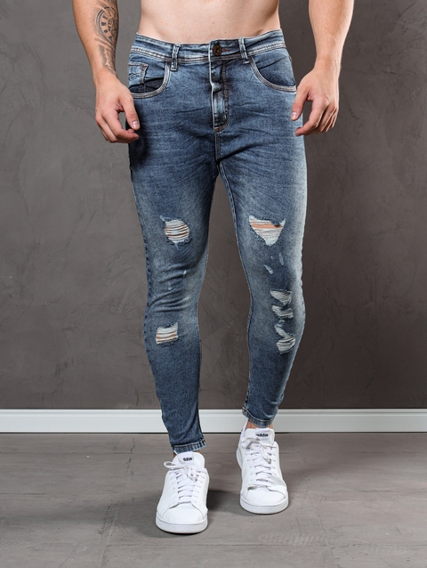 Calça Jeans Masculina Skinny Com Laycra