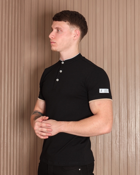 Camisa Gola Portuguesa Masculina Preta