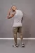 Imagem do Camisa Masculina Regata Americana Camiseta Canelada - Cinza