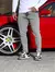 Calça Skinny Jeans Marmorizada Cinza Destroyed