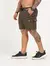 Bermuda Jogger Cargo Street Bolso Botão - Verde Militar - loja online