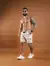 Short Jogger Cargo Casual Unissex - Creme - loja online