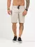 Short Sarja Acetinada Rabo de Peixe com Elastano - Bege - loja online