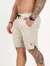 Short Sarja Acetinada Rabo de Peixe com Elastano - Bege - comprar online