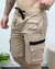 Bermuda Masculina Streetwear Chocolate Claro sarja Com Laycra na internet