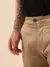Calça Alfaiataria Ajuste Lateral Bege
