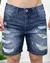 Bermuda destroyed slim escura - comprar online