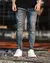 Calça Skinny Jeans Destroyed Escura Holding Power©️