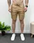 Short Linho Masculino Cós Elastico Viscose Linho Elastano - Bege