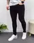 Calça Masculina sarja preta Basica Modelage Skinny Com Elastano