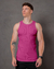 Camisa Masculina Regata Americana Camiseta Canelada - Rosa