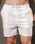 Short Linho Masculino Cós Elastico Viscose Linho Elastano