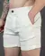 Short Masculino Cotelê Cetim OFF white