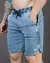 Bermuda Viés Jeans Marmorizado na internet