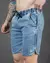 Bermuda Viés Jeans Marmorizado