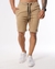 Short Masculino Sarja Comfot Cós Elastico - Bege
