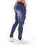Calça Masculina Jeans Skinny Fit Destroyed Escura na internet