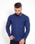 CAMISA MANGA LONGA CANELADA AZUL ESCURA na internet