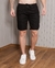 Short Sarja Masculino Cetim - Hidrorepelente Não Molha - Preto