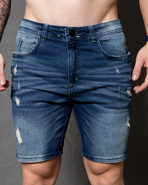 Bermuda Masculina Jeans Com Laycra
