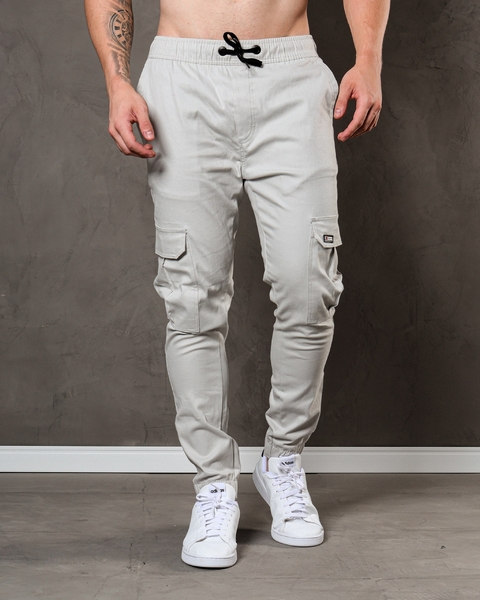 Calça Jogger Cargo Masculina Cinza
