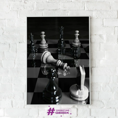 PLACA DECORATIVA XADREZ 2