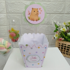 Cachepo | Centro de Mesa Personalizado Capivara Fofa - pacote com 10 unidades na internet