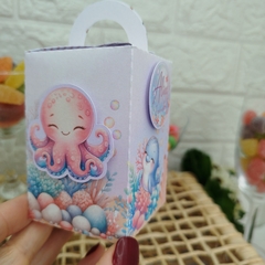 Kit de Caixinhas Personalizadas para Festa Infantil tema Fundo do Mar Menina - Atelie Cor de Flor