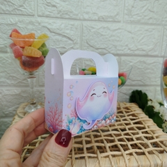 Imagem do Kit de Caixinhas Personalizadas para Festa Infantil tema Fundo do Mar Menina