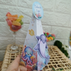Kit de Caixinhas Personalizadas Festa Infantil tema Fundo do Mar Menino