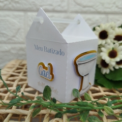 Kit de Caixinhas Personalizadas para Batizado Menino Luxo na internet