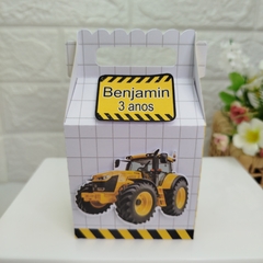 Imagem do Kit Festa Construtor com Trator – Caixinhas Personalizadas para Lembrancinhas