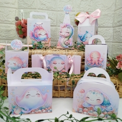 Kit de Caixinhas Personalizadas para Festa Infantil tema Fundo do Mar Menina na internet