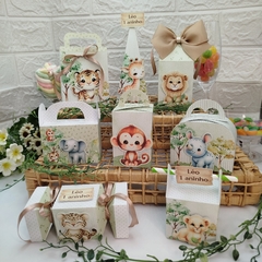 Kit de Caixinhas Personalizadas para Lembrancinhas tema Safari Infantil - Atelie Cor de Flor