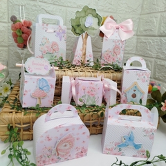 Kit de Caixinhas Personalizadas para Festa Infantil tema Jardim Encantado - Atelie Cor de Flor
