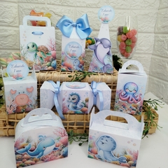 Kit de Caixinhas Personalizadas Festa Infantil tema Fundo do Mar Menino - loja online