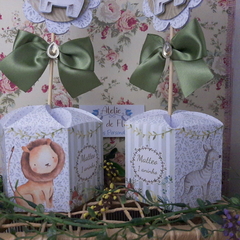 Centro de Mesa Personalizado tema Safari - pacote com 5 unidades - Atelie Cor de Flor