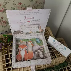 Caixa Convite tema Bichinhos do Bosque Encantado - pacote com 10 unidades na internet