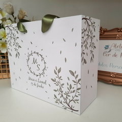 Sacola Personalizada para Convite de Padrinhos de Casamento - pacote c/ 10 unidades - loja online