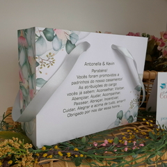 Sacola Personalizada para Convite de Padrinhos de Casamento - pacote c/ 10 unidades na internet