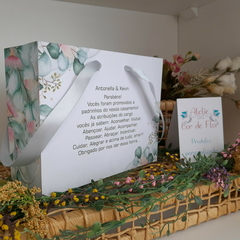 Sacola Personalizada para Convite de Padrinhos de Casamento - pacote c/ 10 unidades - loja online