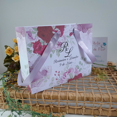 Sacola Personalizada para Convite de Padrinhos de Casamento - pacote c/ 10 unidades - Atelie Cor de Flor