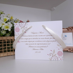 Sacola Personalizada para Convite de Padrinhos de Casamento - pacote c/ 10 unidades - loja online