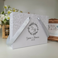Sacola Personalizada para Convite de Padrinhos de Casamento - pacote c/ 10 unidades - Atelie Cor de Flor