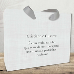 Sacola Personalizada para Convite de Padrinhos de Casamento - pacote c/ 10 unidades na internet