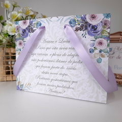 Sacola Personalizada para Convite de Padrinhos de Casamento - pacote c/ 10 unidades - Atelie Cor de Flor