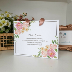 Imagem do Sacola Personalizada para Convite de Padrinhos de Casamento - pacote c/ 10 unidades