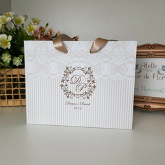 Sacola Personalizada para Convite de Padrinhos de Casamento - pacote c/ 10 unidades - loja online