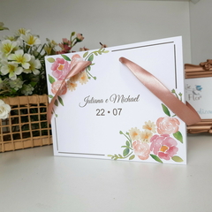 Sacola Personalizada para Convite de Padrinhos de Casamento - pacote c/ 10 unidades - Atelie Cor de Flor